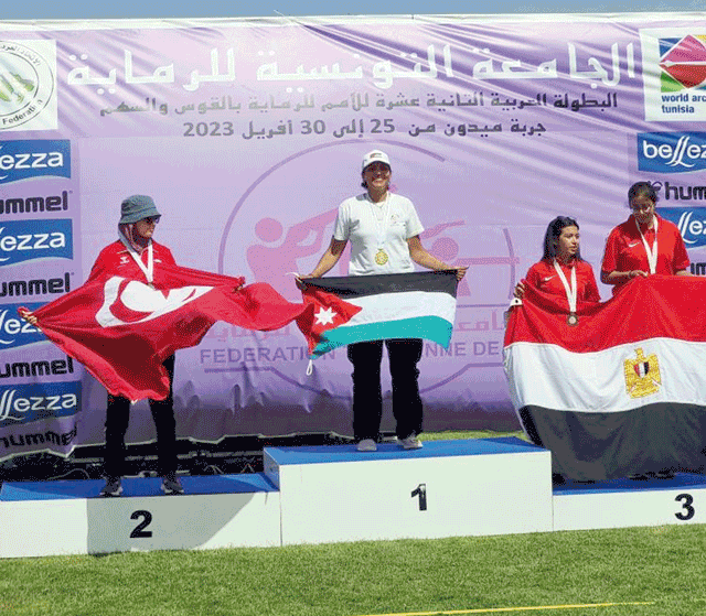 Female Jordanian archer bags gold at Arab Championship in Tunisia