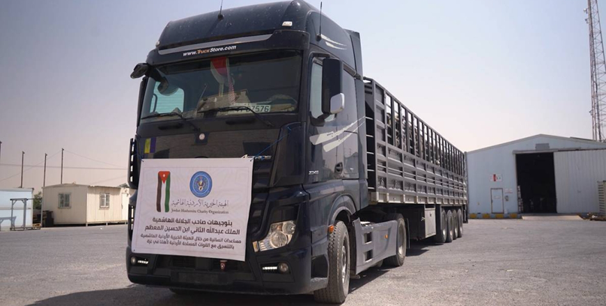 Jordan sends 52-truck aid convoy to Gaza | Jordan Times