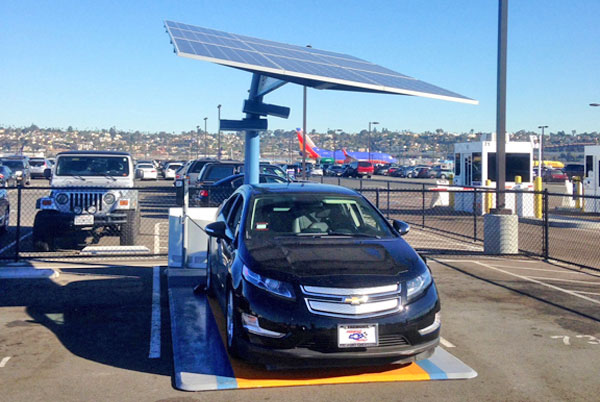 Jordan will see solar-powered electric car-charging units before the end of the year (Photo courtesy of http://earthtechling.com)
