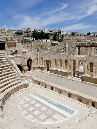 The Northern Theatre in Gerasa built in the first decades of 2nd century AD during a great reconstruction (Photo of Saeb Rawashdeh)