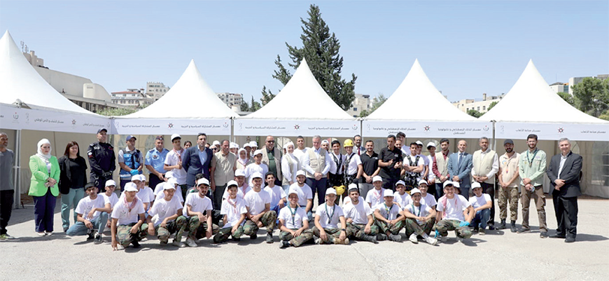 Deputising for HRH Crown Prince Hussein, Minister of Youth Mohammad Nabulsi launches Hussein Youth Camps for Work and Construction 2024 on Thursday (Petra photo)
