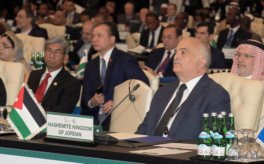 HRH Prince Hassan attends the 5th Extraordinary Islamic Summit on Palestine and Jerusalem in Jakarta, on Monday (Petra photo)