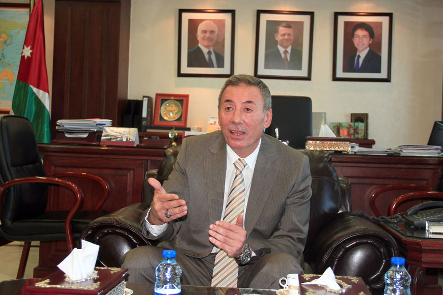 Jordan Investment Commission President Montaser Oqlah speaks to The Jordan Times in a recent interview (Photo by Osama Aqarbeh)