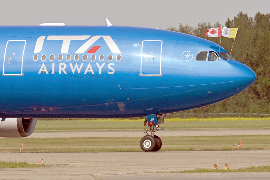 Italy on Wednesday chose a bid by US investment fund Certares, in partnership with Delta Airlines and Air France-KLM, for exclusive talks to take over national carrier ITA Airways (AFP photo)