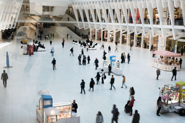 People walk through a mall in Manhattan while investors see the latest trouble spot is what the Federal Reserve might do this week to curb inflation (AFP file photo)