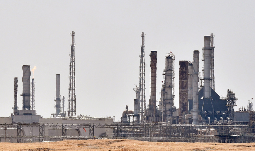 This photo, taken on September 15, 2019, shows an Aramco oil facility near Al Khurj area, just south of the Saudi capital Riyadh (AFP file photo)