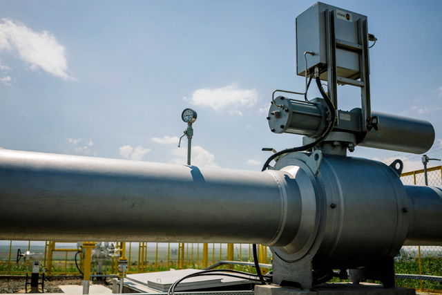 This file photo taken on August 3, 2018, shows a view of the facility of the Lozenets-Nedyalsko natural gas transit pipeline to Turkey near the village of Lozenets (AFP photo)