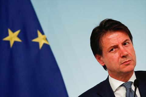 Italy's Prime Minister Giuseppe Conte attends a news conference at Chigi Palace in Rome, Italy,  after meeting with Interior Minister Matteo Salvini to approve a new decree of measures on immigration and security on September 24 (Reuters file photo)