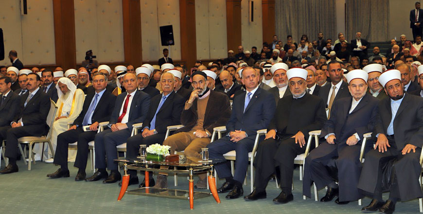 Deputising for His Majesty King Abdullah, HRH Prince Feisal attends a religious celebration held by the Ministry of Awqaf and Islamic Affairs to mark Prophet Mohammad’s birthday on Saturday (Petra photo)