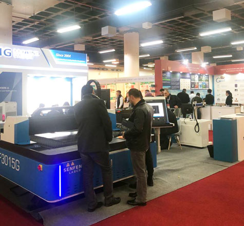 Visitors examine products at the 16th edition of the China Trade Fair for Machinery and Homelife at the Zara Expo and Auditorium in Amman on Tuesday (Photo by Maria Weldali)
