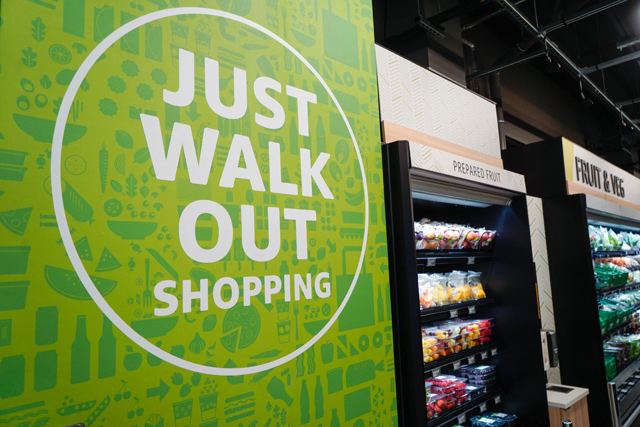 Amazon has recently opened the first of its Amazon Fresh grocery stores in Europe, where customers will be able to buy goods without the need to queue at a checkout (AFP photo)