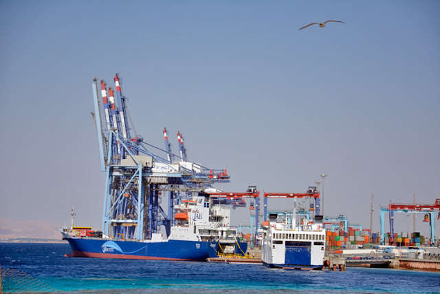 A view of the Aqaba port, located some 330 kilometres south of the capital (Photo by Amjad Ghsoun)