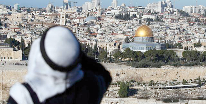 A general view shows the Dome of the Rock at Al Aqsa Mosque compound in the Old City of Jerusalem (AFP file photo)