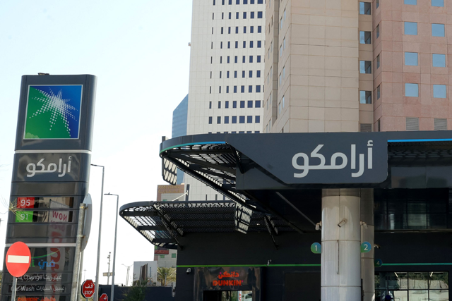 A picture taken in Riyadh shows an Aramco gas station on the outskirts of the Saudi capital on Tuesday (AFP photo)