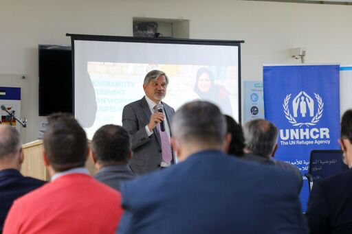 UNHCR Representative in Jordan Dominik Bartsch speaks during the launch of the results of a joint vulnerability assessment of refugees in Jordan by UNHCR and the World Bank on Wednesday  (Photo courtesy of UNHCR)