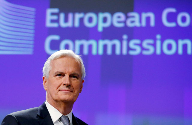 Michel Barnier, Chief Negotiator for the Preparation and Conduct of the Negotiations with the United Kingdom under Article 50 of the Treaty on European Union, holds a news conference at the EU Commission headquarters in Brussels, Belgium,  December 6, 2016 (Reuters photo)