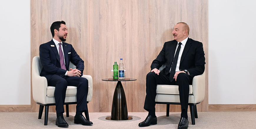 HRH Crown Prince Hussein on Tuesday holds meetings with heads of state and delegation attending the UN Climate Change Conference (COP29) hosted by Azerbaijan in Baku  (Photos courtesy of Royal Court)