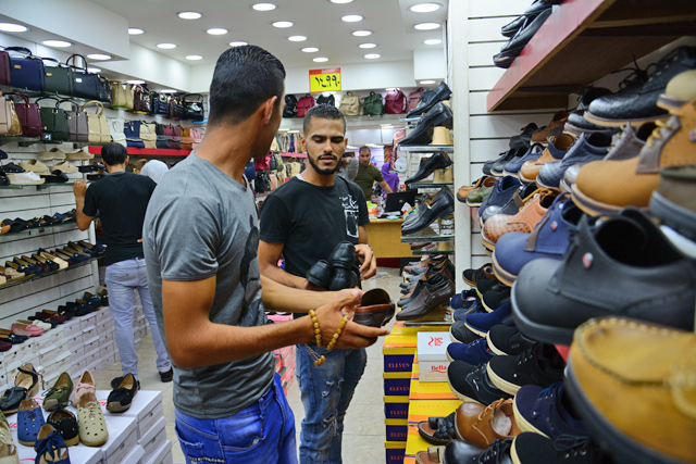   The clothing and footwear sector employs 53,000 Jordanians, according to the Textile and Readymade Clothes Syndicate (Photo by Amjad Ghsoun)