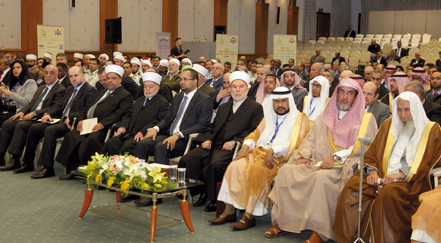 Chief Islamic Justice Abdul Karim Khasawneh attends the ‘Islam and contemporary challenges in the shadows of the Amman Message’ conference on Thursday (Petra photo)