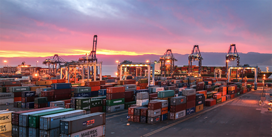  The Jordanian Logistics Association says that the number of containers loaded with imported goods via the Aqaba Container Terminal increased during the first third of 2025 by 22.5 per cent (Photo courtesy of Aqaba Container Terminal)