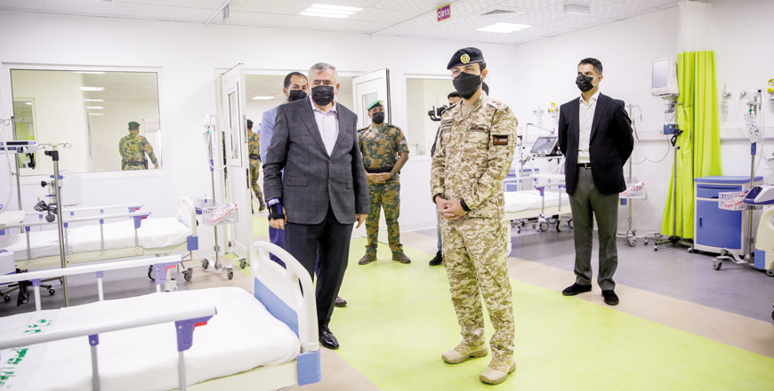 HRH Crown Prince Hussein on Wednesday inaugurated the Ministry of Health’s Maan Field Hospital for COVID-19 patients (Photo courtesy of Royal Court)
