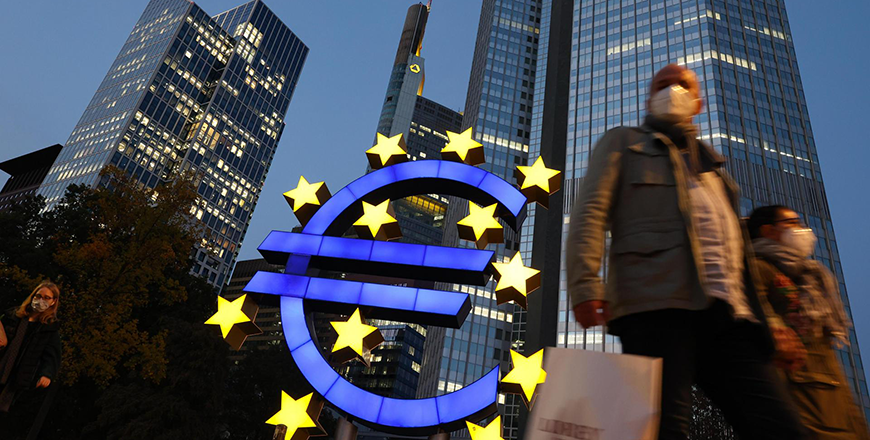 The euro sign at the former ECB headquarters in Frankfurt am Main, Germany (AFP file photo)