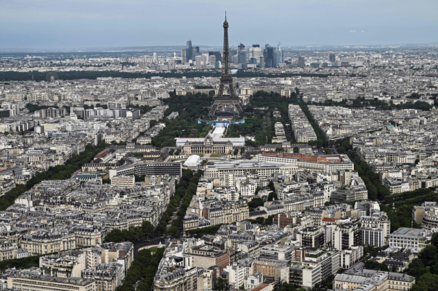 This photo shows a view of the Eiffel Tower, Paris, France, July 9, 2024. (AFP file photo)