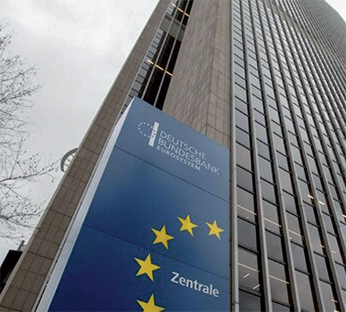 The headquarters of the German Federal Bank (Deutsche Bundesbank Eurosystem) are photos in Frankfurt am Main, western Germany (AFP file photo)