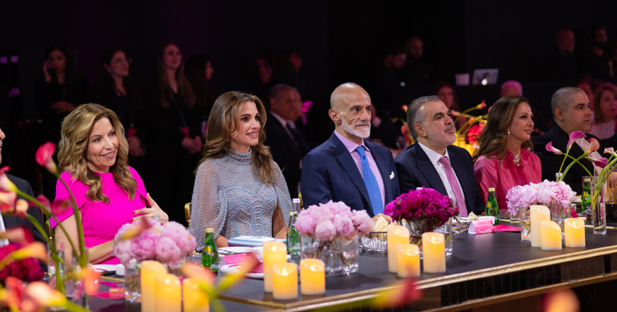 Her Majesty Queen Rania attends the King Hussein Cancer Foundation’s 2023 Hope Gala fundraising event on Monday (Photo courtesy of Her Majesty's office)