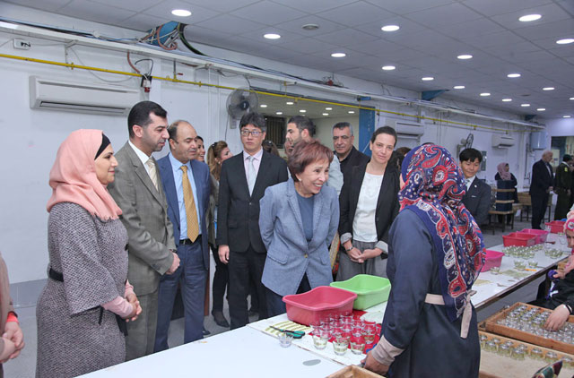 HRH Princess Basma meets with beneficiaries of ‘money for training’ project on Sunday (Petra photo)