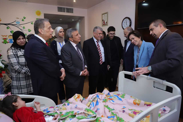 HRH Princess Basma visits patients receiving treatment through the Goodwill Campaign on Wednesday (Petra photo)