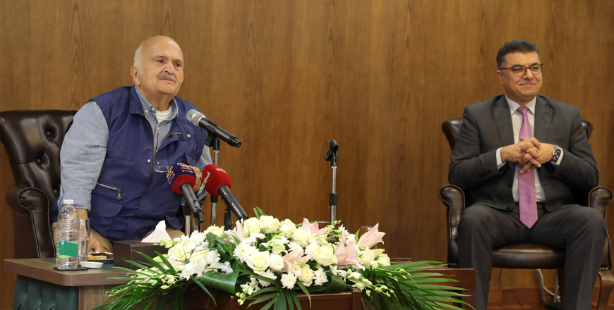 HRH Prince Hassan speaks during a meeting with several experts and workers in the agricultural sector at the Agriculture Ministry on Thursday (Petra photo)