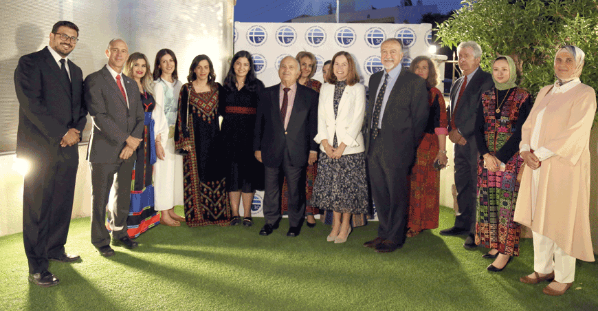 HRH Prince Hassan poses for a group photo during ceremony to mark the 30th anniversary of the Jordanian-American Commission for Educational Exchange on Thursday (Petra photo)