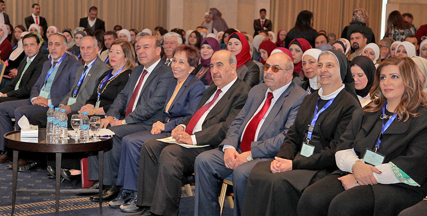HRH Princess Basma attends the opening of the 26th Private Schools Cultural and Educational Council Conference in Amman on Saturday (Petra photo)
