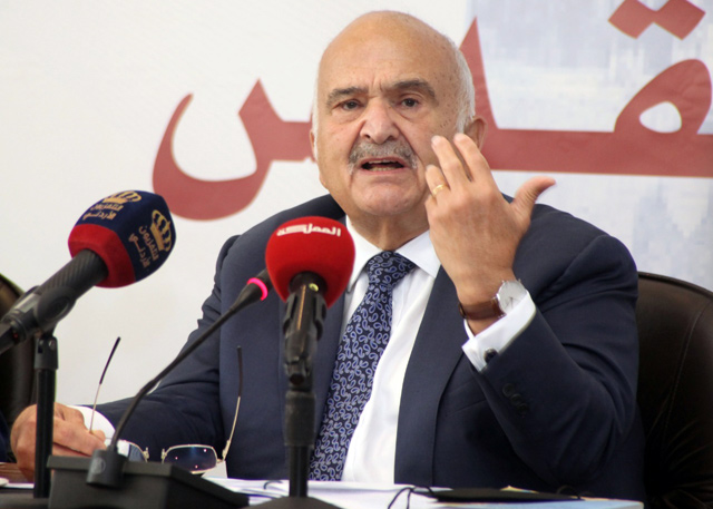 HRH Prince Hassan speaks during the opening session of the international conference, Jerusalem Historians, on Tuesday (Petra photo)