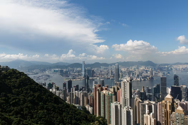 A general view of Victoria Harbour and the Hong Kong skyline from the Peak. Hong Kong is the most expensive city to maintain a luxury lifestyle, according to Julius Baer (AFP file photo)