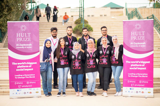 At Al Zaytoonah University, a private university located in Amman, more than 250 people from different faculties registered to participate in the annual Hult Prize this year (Photo courtesy of Hult Prize Al Zaytoonah University)