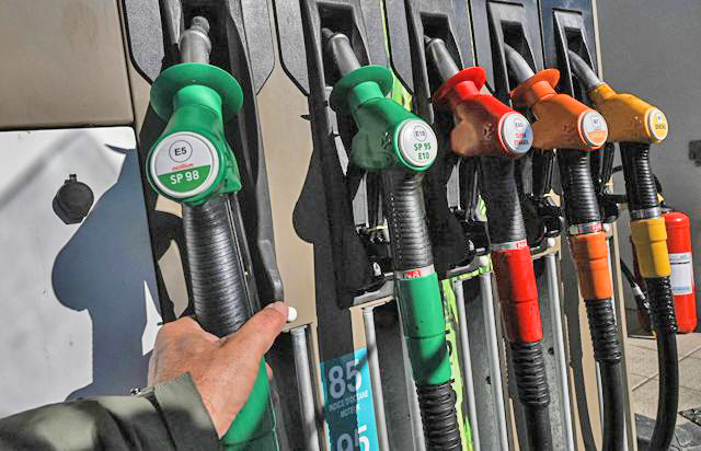 A motorist prepares to fill up his vehicle at a gas station in Montpellier, southern France, on Tuesday, as oil prices are at their highest since 2014 (AFP file photo)