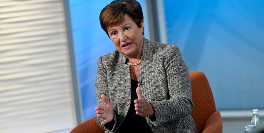 International Monetary Fund (IMF) Managing Director Kristalina Georgieva speaks during an interview with AFP at IMF headquarters in Washington, Jan. 10, 2024. (AFP file photo)