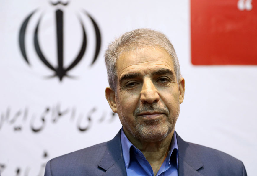 Deputy Minister of Youth Affairs and Sports Mahmoud Golzari poses for a photograph during a ceremony launching the first official matchmaking site in Tehran, Iran, Monday (AP photo)