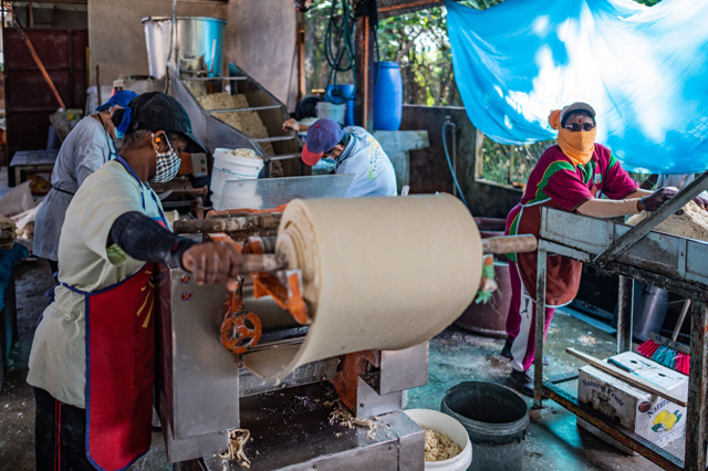 Workers make noodles at a factory in Bentong, in Malaysias Pahang state, on Wednesday (AFP photo)