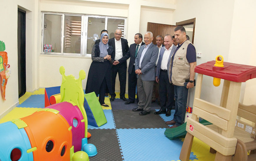 Royal Court chief Yousef Issawi during the inauguration of a Royal initiative project on Saturday (Photo courtesy of Royal Court)