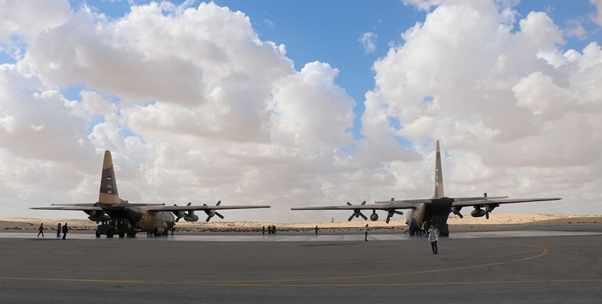 The Jordan Hashemite Charity Organisation on Wednesday dispatches two aid flights to Gaza (Petra photo)
