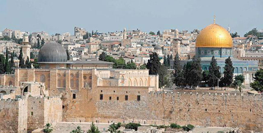 The Old City of Jerusalem with the Dome of the Rock (right) and Al Aqsa Mosque (left) (AFP file photo)