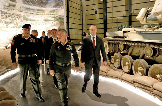 His Majesty King Abdullah, the Supreme Commander of the Jordan Armed Forces-Arab Army, on Monday inaugurated The Royal Tank Museum which exhibits around 110 Jordanian and international tanks and armoured vehicles (Photos courtesy of Royal Court)