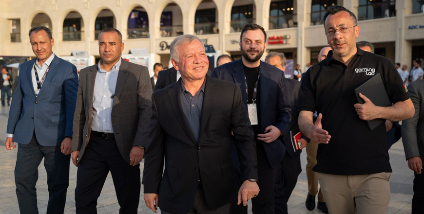 His Majesty King Abdullah attends the conclusion of the Esports Future Summit in Aqaba, which focused on a key promising sector for creating employment opportunities for young Jordanians and supporting the national economy (Photo courtesy of Royal Court)
