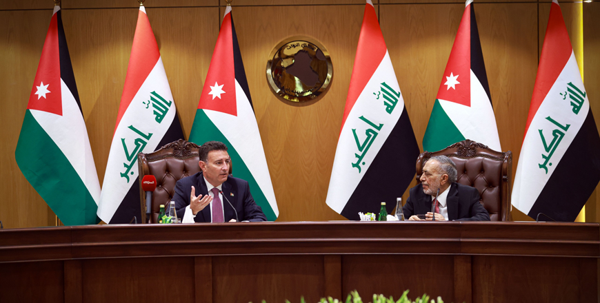 Lower House Speaker Ahmad Safadi meets on Thursday with his Iraqi counterpart Mahmoud Mashhadani, with talks highlighting the deep-rooted ties between Jordan and Iraq and the need to reject all voices that seek to sow discord between the two nations (Petra photo)