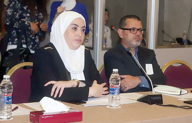 Minister of State for Legal Affairs Wafa Bani Mustafa during a high level meeting which was convened prior to the launch of Salam@ regional conference on Wednesday (Petra photo)