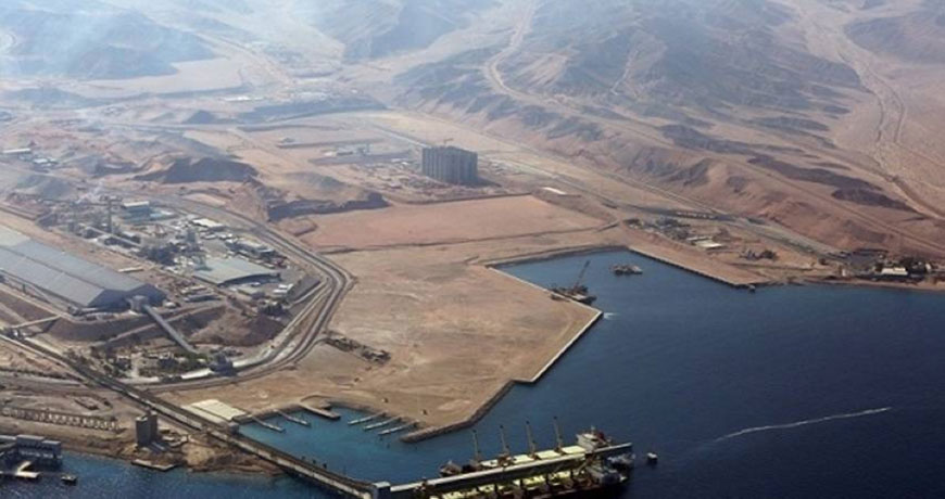 An aerial view of the Aqaba port (Al Rai photo)