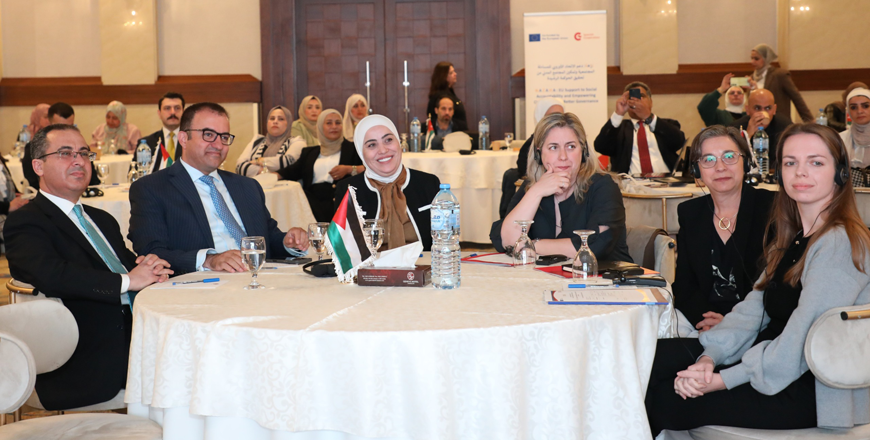 Speaking at the launch event of the ‘Nazaha’ platform, Minister of Social Development Wafa Bani Mustafa stresses that the initiative marks a ‘qualitative’ leap in empowering civil society organisations (Petra photo)